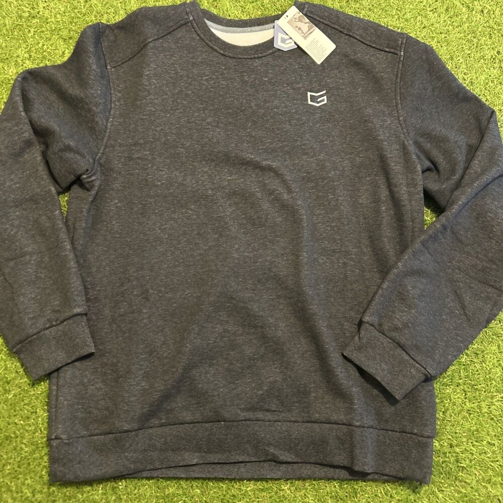 G Gradual Fleece Lined Pullover Crewneck Sweatshirt Sweater Dark Gray XL New